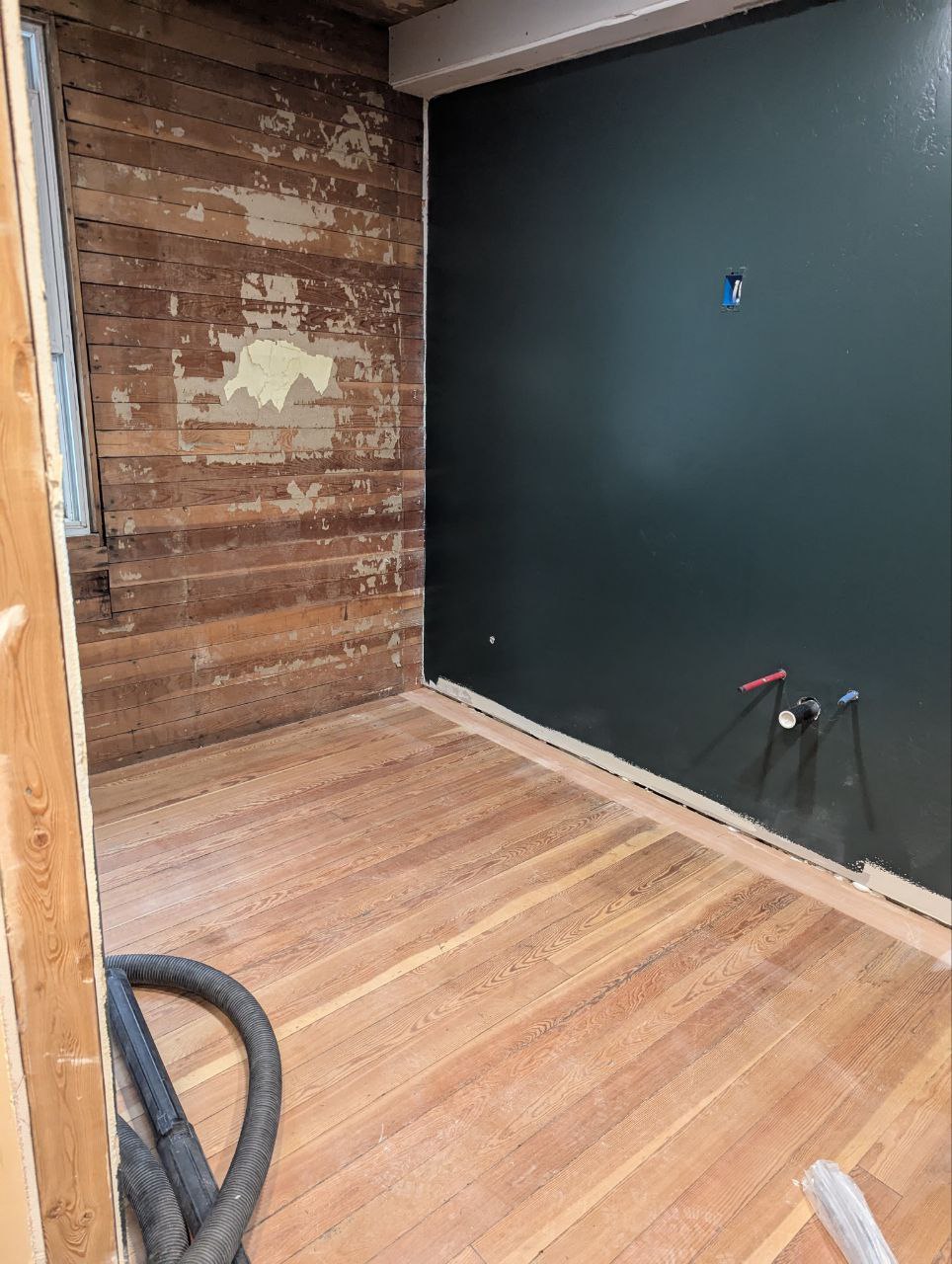 Sanded floors and fresh paint